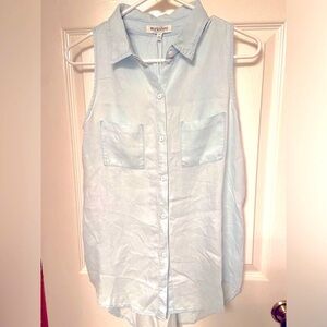 Workshop Light Denim Sleeveless Top - EUC